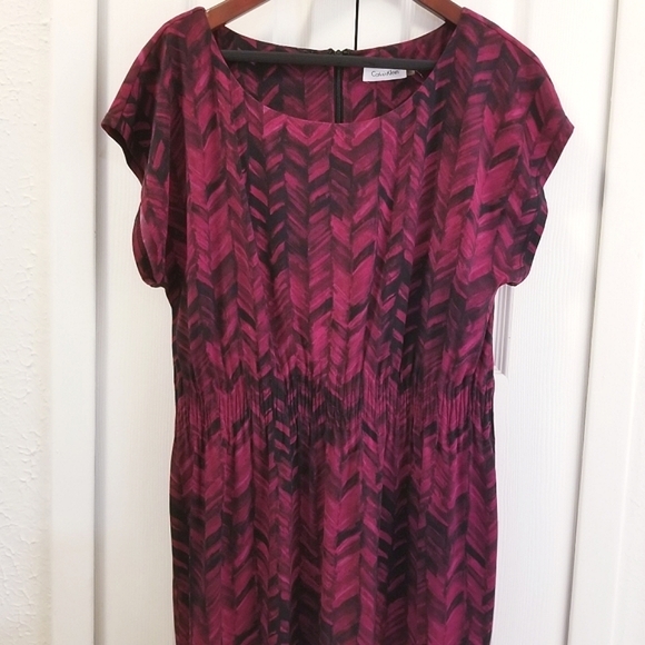 Calvin Klein Herringbone/Chevron  Pattern Dress in - Picture 4 of 9